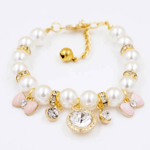 Princess Pearl Charm Necklace for Dogs